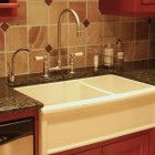 double-bowl panel front farm sink - Lorie P via Atticmag