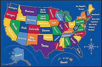 dec-rugs-funkids2-435 kids carpets - colorful map of the united states rug - Learning Carpets via Atticmag