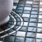 tile masterpiece bathroom - floor detail of Pewabic tile bathroom installation designed by Jed Johnson - WOI via Atticmag