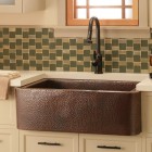 metal farm sink - hammered copper farm sink by native trails - native trails via atticmag