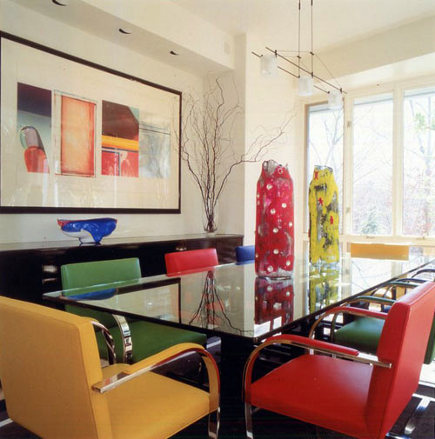 dec-room-diningroom2-MalloryLawson-435 colorful contemporary dining room by Mallory Lawson - via Atticmag