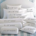 bed pillows - pillow size and shape guide - Pottery Barn via Atticmag