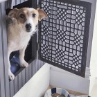 custom built ins for pets dog bed nook with vintage grate door