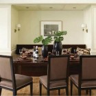 dining room storage - dining room with banquette set into an architectural niche that conceals storage - Christopher Maya via Atticmag