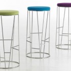 sculptural steel modern bar stools by Arik Levy for Bernhardt Design via Atticmag