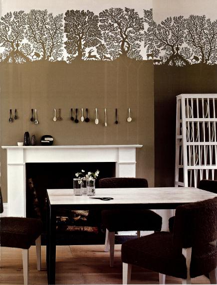 dec-room-frieze1-435 embellished walls with decorative contemporary wallpaper panel frieze - House & Garden via Atticmag