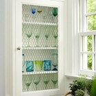 chicken wire mesh - glassware display kitchen cabinet with wire-mesh door - BH&G via Atticmag