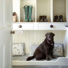 pet built ins- dog bed in mudroom - home klondike via atticmag