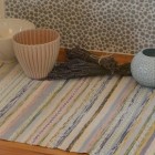 Scandinavian home décor - ceramic vases bowls and woven rag rugs from Scandinavian Made via Atticmag