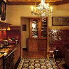 vintage style tile Victorian patterned kitchen floor by Winckelmans - WOI via Atticmag