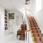colorful striped staircase runner - decor 8 via atticmag