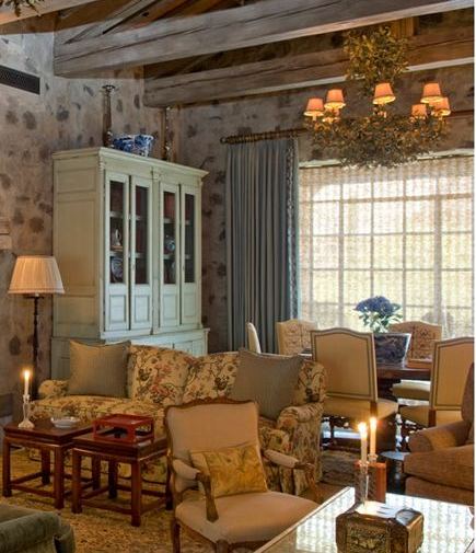 embroidered chairs in a room by Cathy Kincaid Interiors via atticmag
