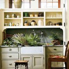 mudroom sinks - mudroom with flower cutting sink - southaccents via atticmag