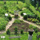 kitchen gardens - diagonal plan potager with a center feature - cokuke via Atticmag