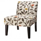 slipper chairs - Avington slipper chair upholstered in leaf-and-branch pattern – Target via Atticmag