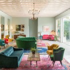 mixed color decor in the Fig House Lounge— stylebyemilyhenderson via atticmag