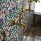 exotic sink faucets - embellished Turkish faucets in an Iznik tile basin - elhieroglyph via atticmag