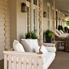 outdoor home décor ideas - whitewashed swinging Porch bed - Southern Living via Atticmag
