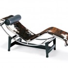 designer furniture - le corbusier lc4 chaise, 1928, with hairy hide covering- hive modern via atticmag